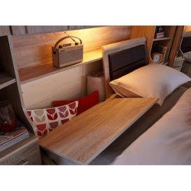 Luxor 3+4 Overbed Unit with 33cm Occasional Element and 140cm Bed in Rustic Oak - W 215 - thumbnail 3