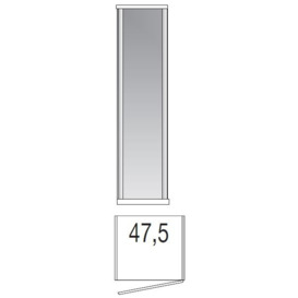 Luxor 3+4 1 Right Hand Facing Mirror Door Hinged Wardrobe in Rustic Oak - W 50cm - thumbnail 2