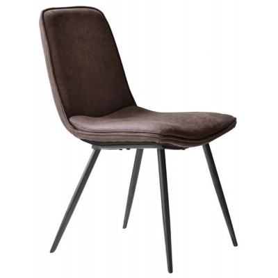Oregon Brown Leather Dining Chair (Sold in Pairs) - image 1