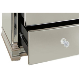 Apollo Champagne Gold Mirrored Bedside Cabinet - thumbnail 3