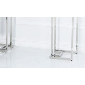 Meridian Glass and Chrome Console Table - thumbnail 3