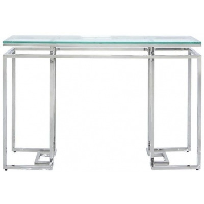 Meridian Glass and Chrome Console Table - image 1