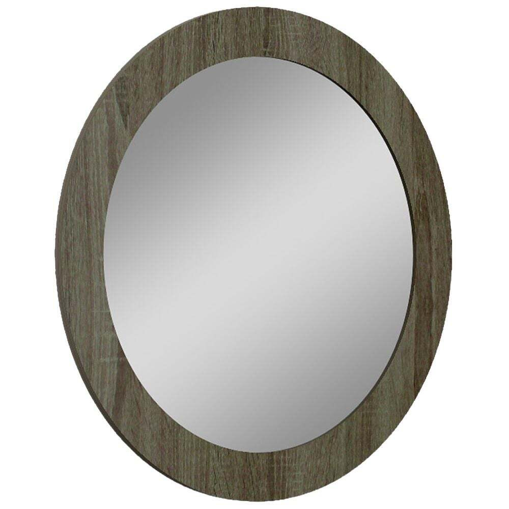 Ada Slate High Gloss Oval Mirror - image 1