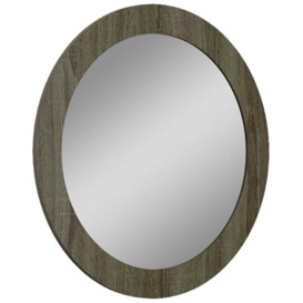 Ada Slate High Gloss Oval Mirror - thumbnail 1