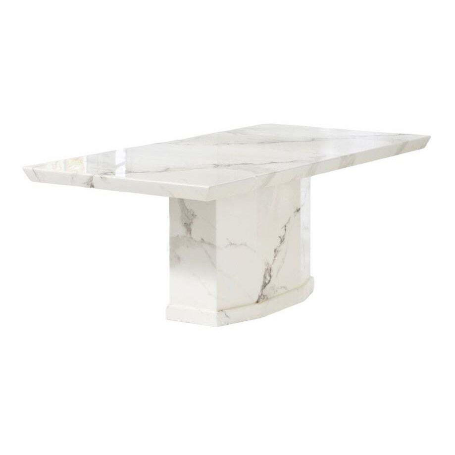 Adelaide White Engineered Marble Dining Table - image 1