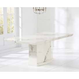 Adelaide White Engineered Marble Dining Table - thumbnail 4