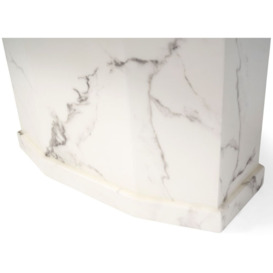 Adelaide White Engineered Marble Dining Table - thumbnail 5