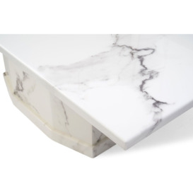 Adelaide White Engineered Marble Dining Table - thumbnail 2