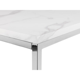 Scala Console Table - Comes in White Marble and Crome & White Marble and Gold Options - thumbnail 2