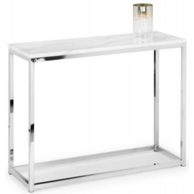 Scala Console Table - Comes in White Marble and Crome & White Marble and Gold Options - thumbnail 1