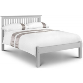 Barcelona Dove Grey Pine Bed - Comes in Single and Double Size - thumbnail 1