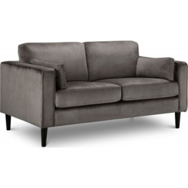 Hayward Grey Velvet Fabric 2 Seater Sofa - thumbnail 1