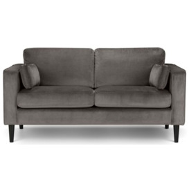 Hayward Grey Velvet Fabric 2 Seater Sofa - thumbnail 3