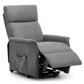Helena Grey Velvet Fabric Rise Recliner Chair - thumbnail 2