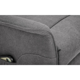 Helena Grey Velvet Fabric Rise Recliner Chair - thumbnail 3