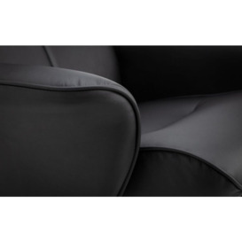 Lugano Swivel and Black Leather Recline Chair - thumbnail 2