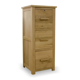 Homestyle GB Opus Oak 3 Drawer Filing Cabinet