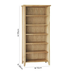 TCH Windsor Oak Tall Bookcase - thumbnail 2