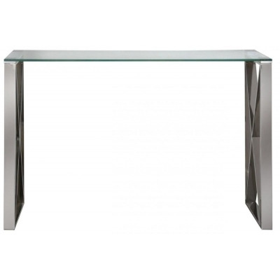 Value Zenith Glass and Chrome Console Table - image 1
