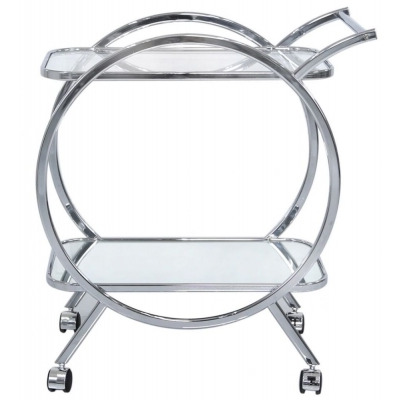 Harry Mirrored and Chrome Drinks Trolley - image 1