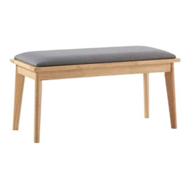 Maisie Oak and Grey Dining Bench - thumbnail 1