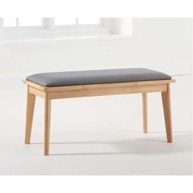 Maisie Oak and Grey Dining Bench - thumbnail 2