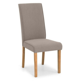 Julian Bowen Seville Taupe Linen Fabric Dining Chair (Sold in Pairs)