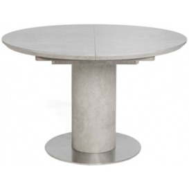 Delta Concrete Round 4 Seater Extending Dining Table - thumbnail 1