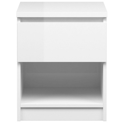 Naia 1 Drawer Bedside Cabinet in White High Gloss - image 1
