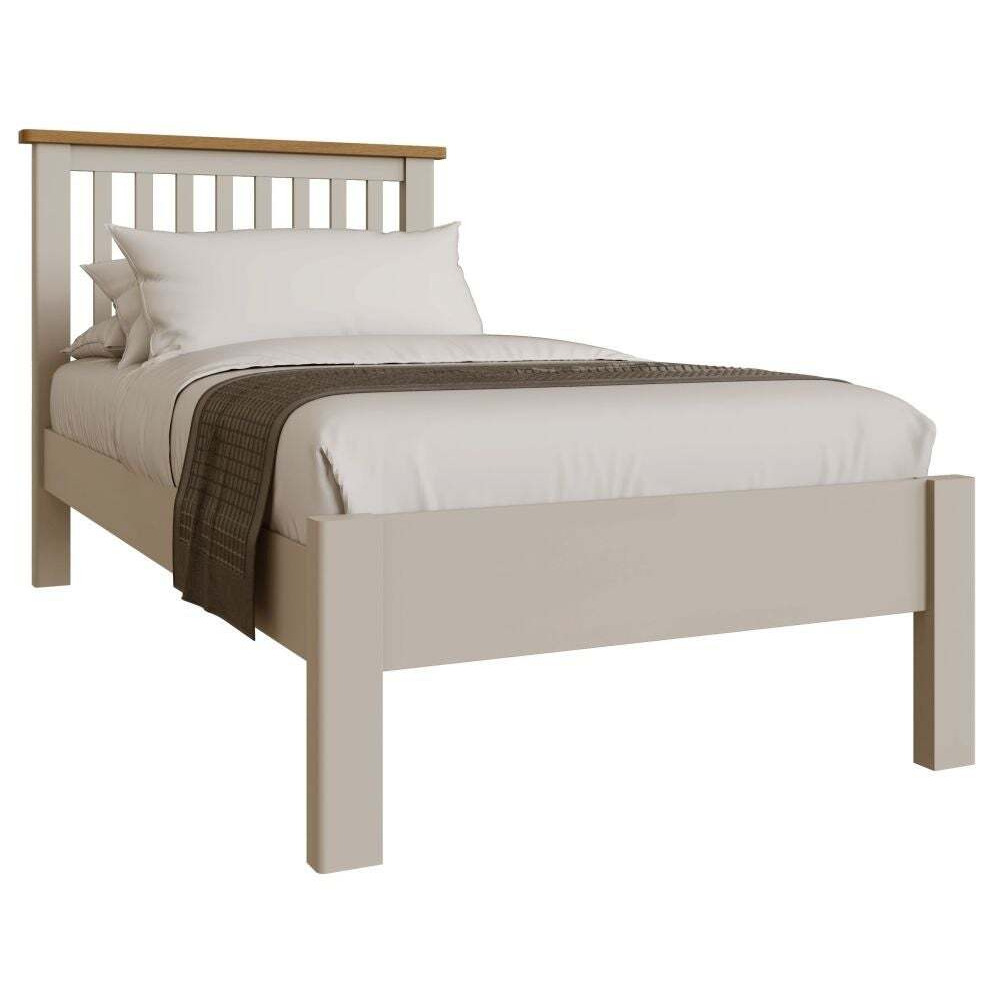 Portland Oak and Dove Grey Painted Bed - image 1