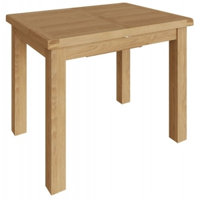 Tucson Oak Small 100cm Butterfly Extending Dining Table - image 1