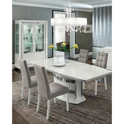 Camel Dama Bianca Day White Italian 6 Seater Extending Dining Table - image 1