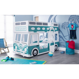 Campervan Blue and White Novelty Bunk Bed - thumbnail 2