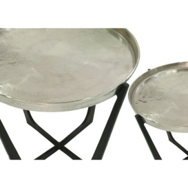 Value Rohan Nest of 2 Tables - Black and Nickel - thumbnail 2