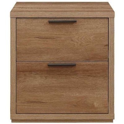 Birlea Stockwell Oak 2 Drawer Bedside Cabinet - image 1