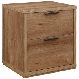 Birlea Stockwell Oak 2 Drawer Bedside Cabinet - thumbnail 2