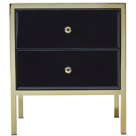 Birlea Fenwick Bedside Cabinet - Black and Gold