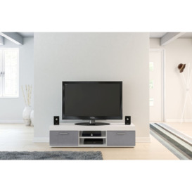 Birlea Edgeware Medium TV Unit - White and Grey - thumbnail 3