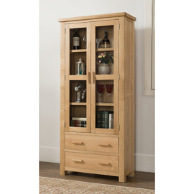 Cambridge Oak Display Cabinet - thumbnail 3