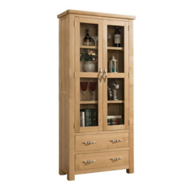 Valencia Oak Display Cabinet