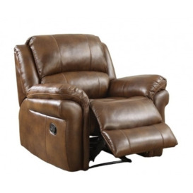 Farnham Tan Leather Recliner Armchair