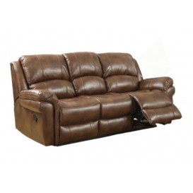 Farnham Tan Leather 3 Seater Electric Recliner Sofa
