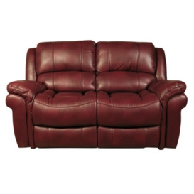 Farnham Burgundy Leather 2 Seater Recliner Sofa