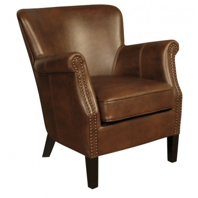 Harlow Tan Leather Armchair - image 1
