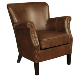 Harlow Tan Leather Armchair