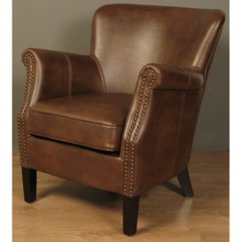 Harlow Tan Leather Armchair - thumbnail 2