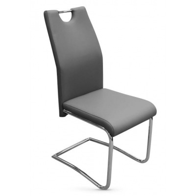 Claren Grey Faux Leather Dining Chair (Sold in Pairs)