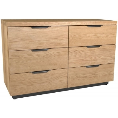 Fusion Oak 6 Drawer Wide Chest - image 1