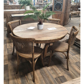 Hudson Bay Old Reclaimed Elm Round Table - Victorian Style - thumbnail 2