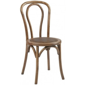 Renton Bentwood Oak Cafe Dining Chair - Cross Back (Sold in Pairs) - thumbnail 1